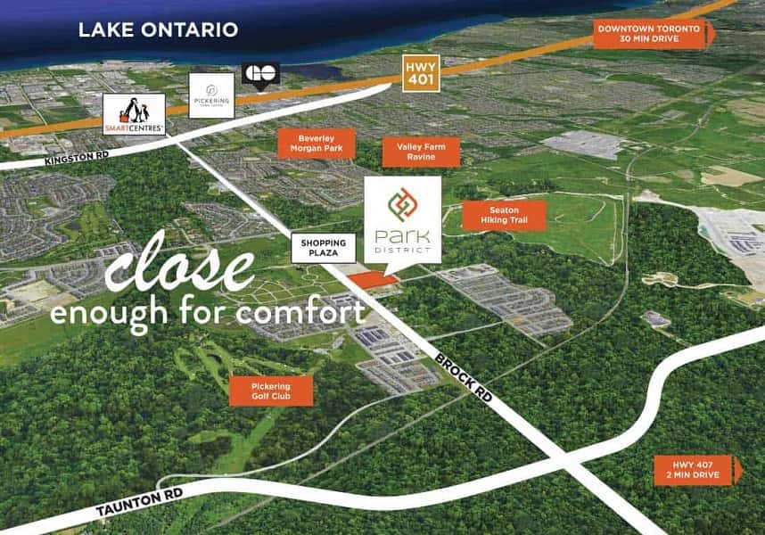 Park District Towns Phase 2 Townhouse in Pickering, Ontario, Canada preconstruction