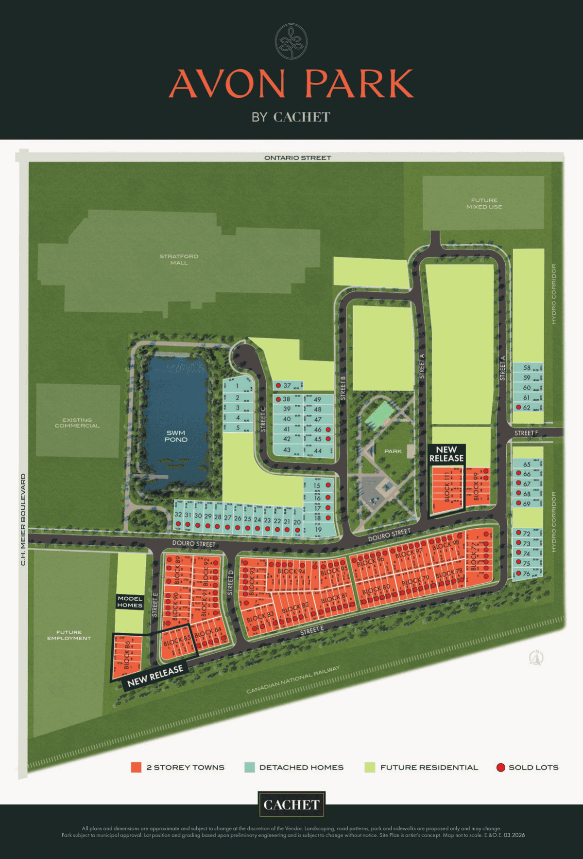 Avon Park Townhouse in Pickering, Ontario, Canada 3 bedroom 2.5 bathroom preconstruction