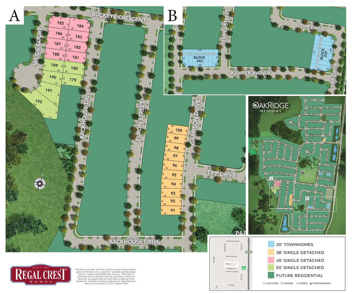 Oakridge Meadows Regal Crest Detached in Richmond Hill, Ontario, Canada 4 bedroom 3.5 bathroom preconstruction