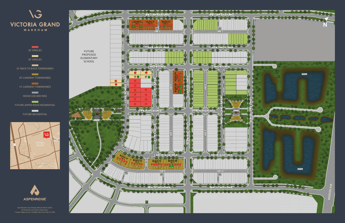 Victoria Grand Townhouse in Markham, Ontario, Canada preconstruction