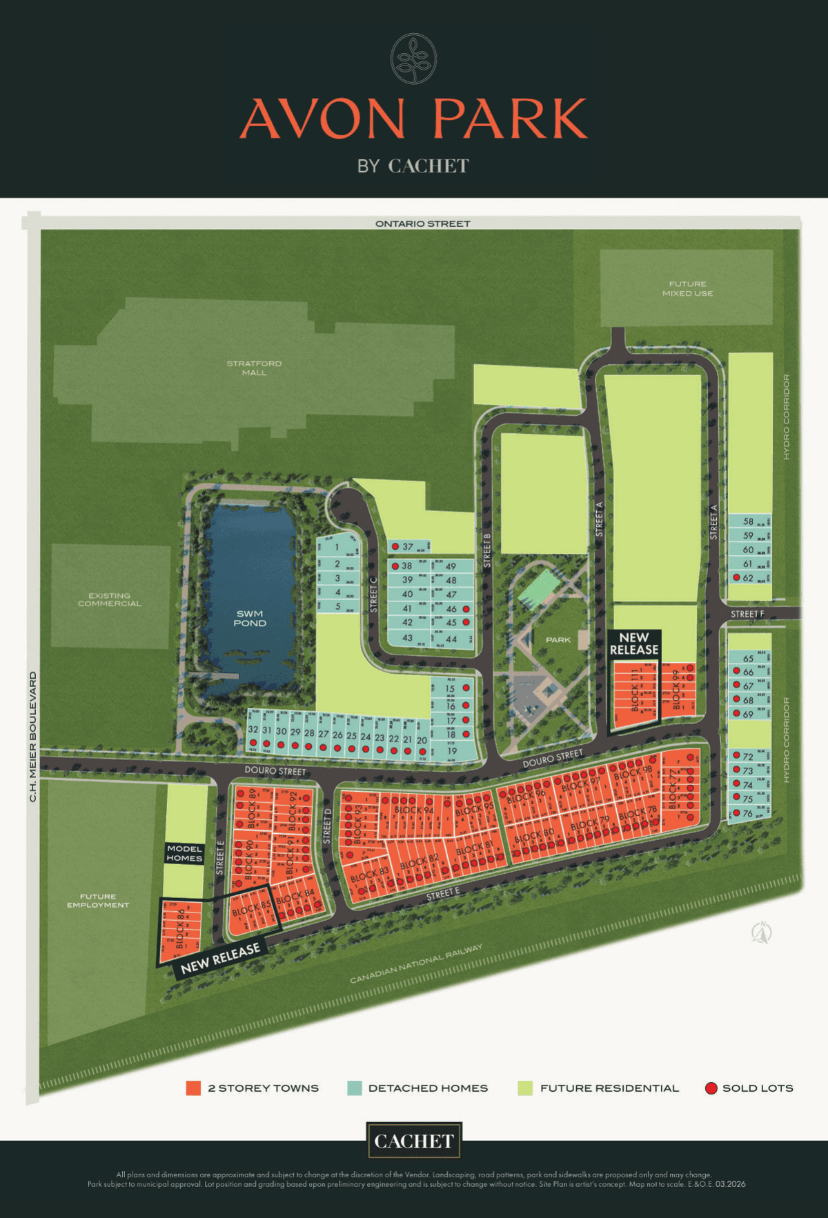 Avon Park Townhouse in Pickering, Ontario, Canada 3 bedroom 2.5 bathroom preconstruction