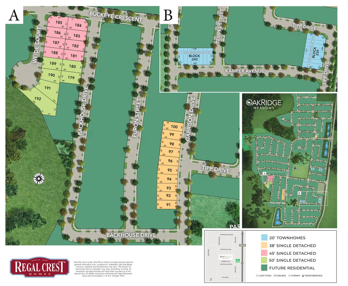 Oakridge Meadows Regal Crest Detached in Richmond Hill, Ontario, Canada 4 bedroom 3.5 bathroom preconstruction