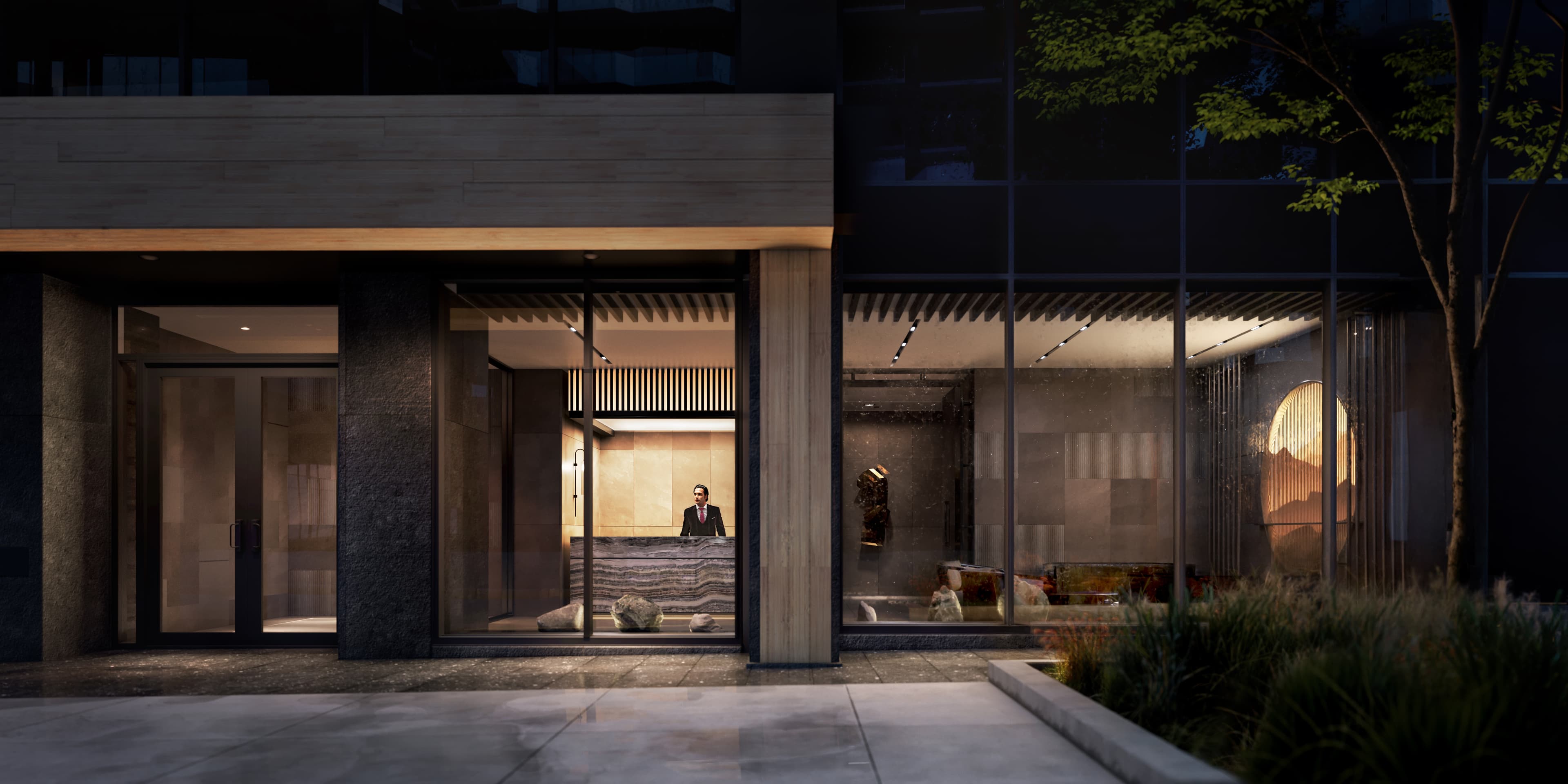 The Corner On Broadway - 1752871071780 the corner exterior lobby rendering 3