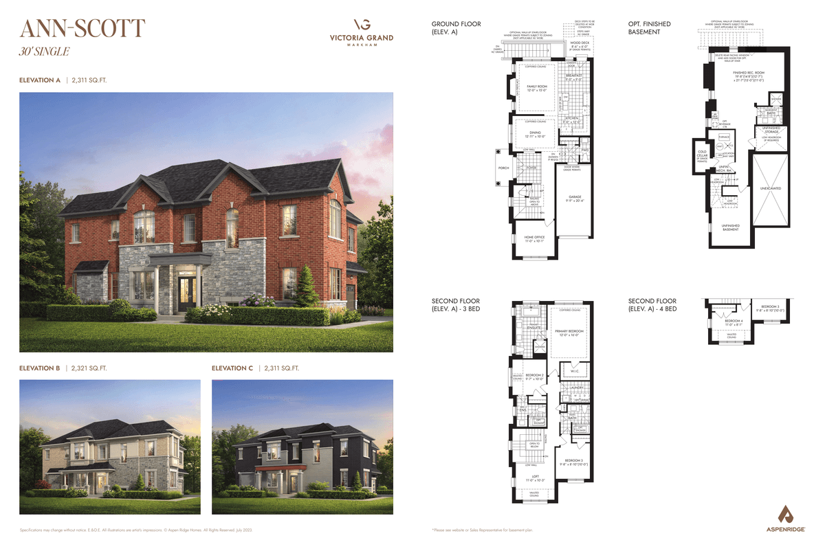 Victoria Grand Aspen Ridge Townhouse in Markham, Ontario, Canada 4 bedroom 4 bathroom preconstruction Victoria Grand Aspen Ridge Townhouse in Markham, Ontario, Canada 4 bedroom 4 bathroom preconstruction
