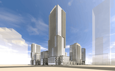 670 Progress Avenue Condos - 1699870970051 670 Progress Avenue Street Level Exterior Render 2