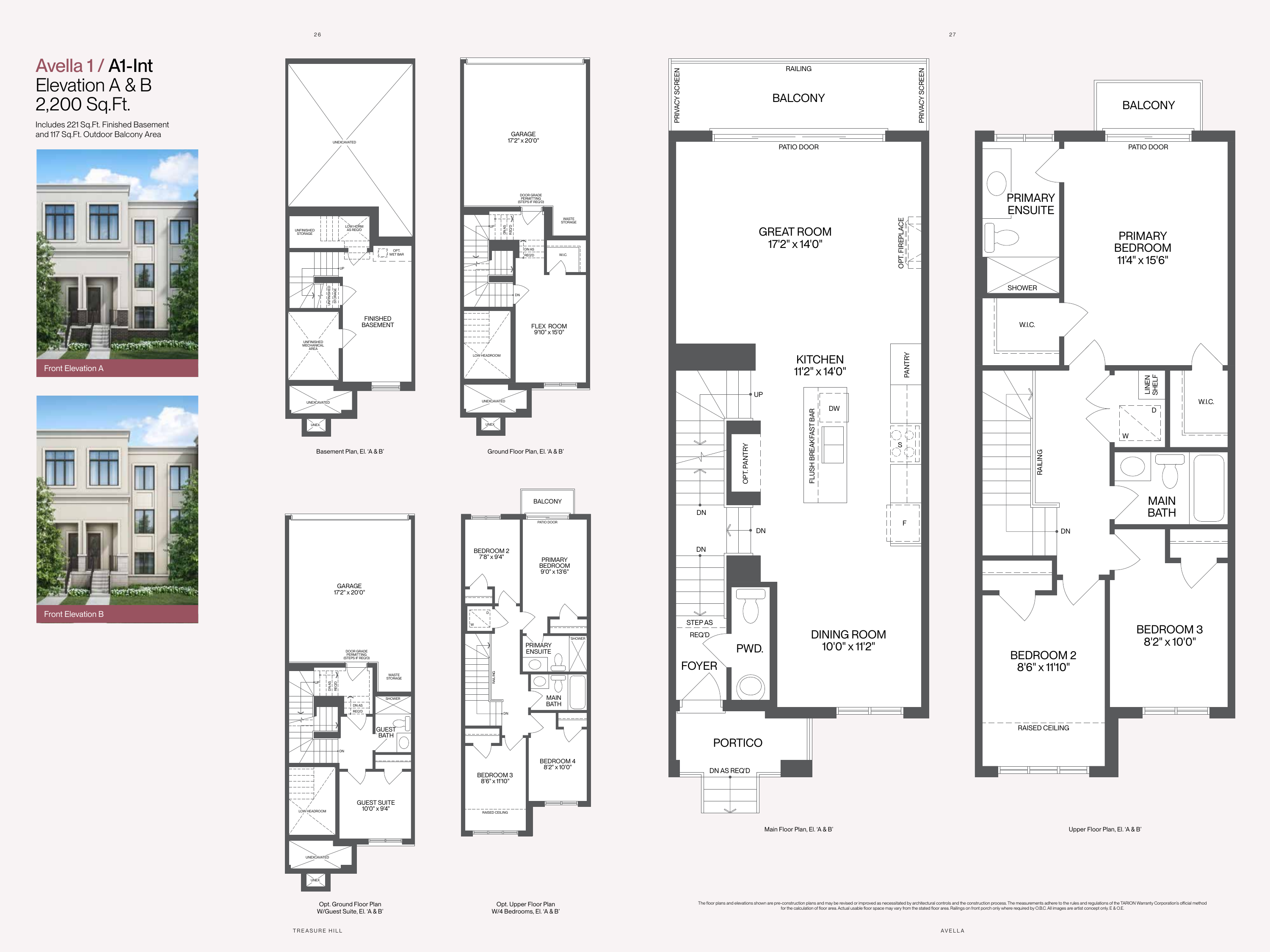 Avella Towns Aurora Townhouse in Aurora, Ontario, Canada preconstruction